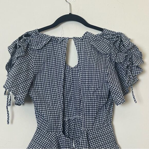 J.O.A. Black and White Gingham Blouse - Picture 6 of 11